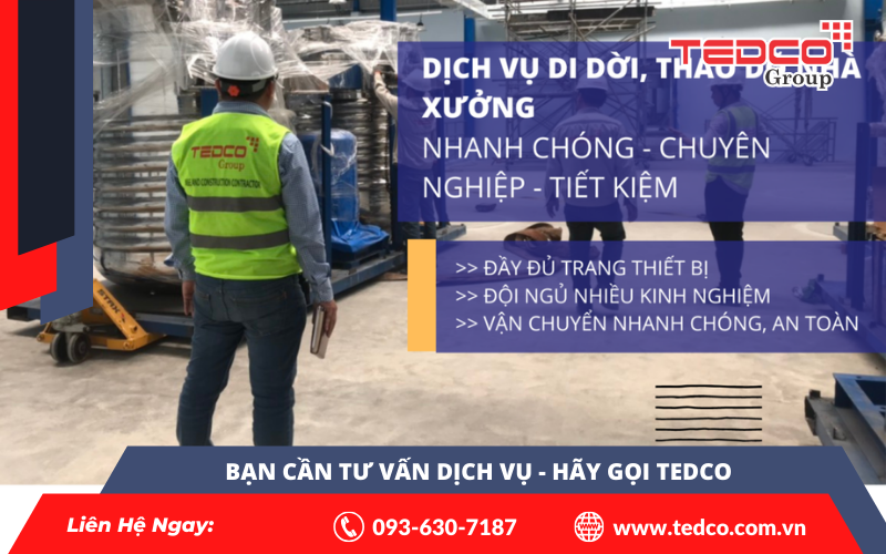 Chuyển Dời Nhà Xưởng Trọn Gói Tại Miền Nam Giá Rẻ Từ Tedco Việt Nam 9 Chuyển Dời Nhà Xưởng Trọn Gói Tại Miền Nam Giá Rẻ Từ Tedco Việt Nam 1