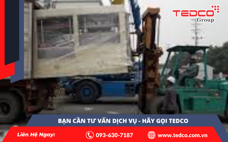 Quy trình tháo dỡ, di dời kho xưởng – nhà xưởng – nhà máy tại Miền Nam 3 Đưa thiết bị nâng hạ tháo dỡ di dời